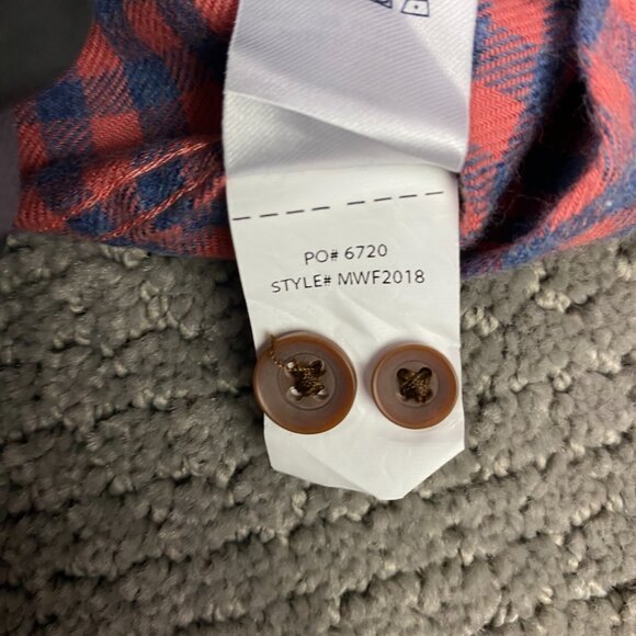 NWOT Faherty Flannel Shirt Men's Medium Red Blue Stretch Organic Cotton Seaview - Picture 8 of 14